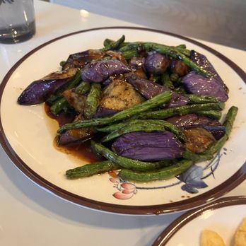 Dumpling Garden - V11. Sauted String Bean with Eggplant - Noodles Near Me - Marietta, Georgia