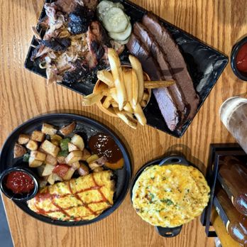 Smokecraft Modern Barbecue - Mac and Mac & Cheese, Texas Omelet, and Smokecraft Combo - Pick 2 (Brisket and pulled pork). - Barbeque Near Me - Arlington, Virginia Smokecraft Modern Barbecue - Mac and Mac & Cheese, Texas Omelet, and Smokecraft Combo - Pick 2 (Brisket and pulled pork). - Barbeque Near Me - Arlington, Virginia