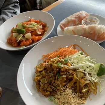 Siam Bistro Thai Fine Dining - Sweet & Sour Chicken, Summer Shrimp Rolls, and Chicken Pad Thai - Thai Near Me - Clovis, New Mexico