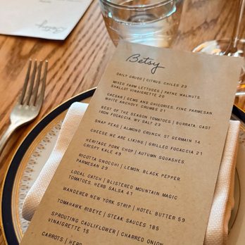 Betsy - Menu 10.17.25 - Steakhouses Near Me - Altadena, California Betsy - Menu 10.17.25 - Steakhouses Near Me - Altadena, California