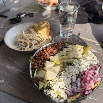 Caffe Luciano's - Pear, Goat Cheese & Candied Pecan Salad & Distretto Linguine - Italian Near Me - Garden City, Idaho Caffe Luciano's - Pear, Goat Cheese & Candied Pecan Salad & Distretto Linguine - Italian Near Me - Garden City, Idaho
