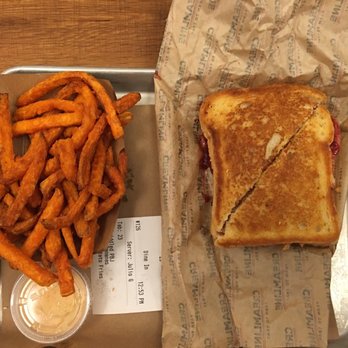 Creamline - PB&J with banana and sweet potato fries with chipotle mayo - Burgers Near Me - New York, New York Creamline - PB&J with banana and sweet potato fries with chipotle mayo - Burgers Near Me - New York, New York