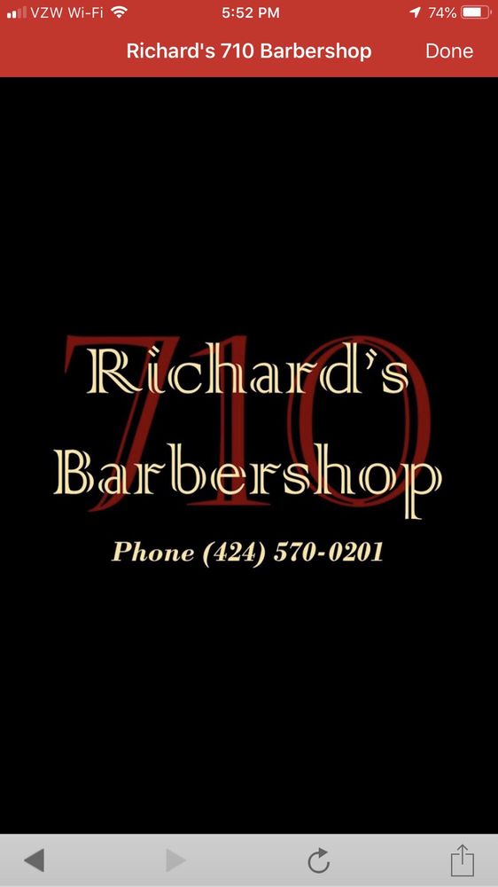 Richard's 710 Barbershop Logo