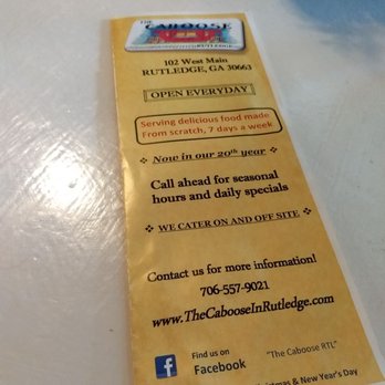 The Caboose - Sandwiches Near Me - Rutledge, Georgia