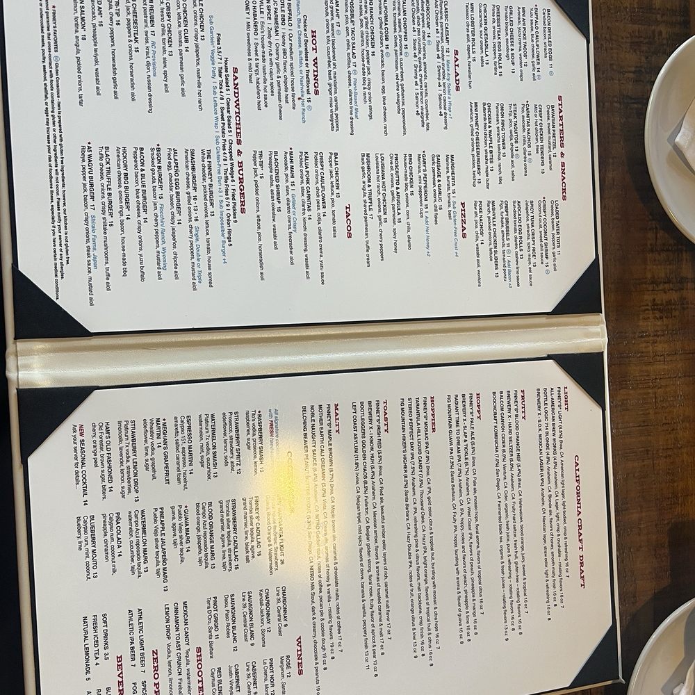 Finney's Crafthouse - Menu - New American Near Me - Brea, California Finney's Crafthouse - Menu - New American Near Me - Brea, California