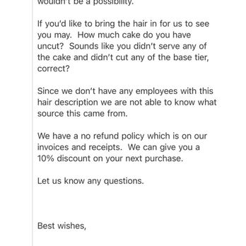 Penelope's Perfections - Email from their response - Bakeries Near Me - Costa Mesa, California