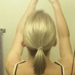 Perfectly blended blonde and amazing color correction...2 weeks later