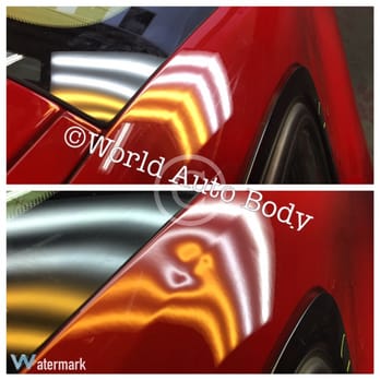 World Auto Body - PaintLess Dent Removal on a 2015 BMW 335XI - Body Shops Near Me - Brookline, Massachusetts
