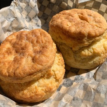 Pine State Biscuits - Golden House-Made Biscuits (YUM)! We had it with our own stash of Marionberry + Huckleberry Jam! - Southern Near Me - Portland, Oregon Pine State Biscuits - Golden House-Made Biscuits (YUM)! We had it with our own stash of Marionberry + Huckleberry Jam! - Southern Near Me - Portland, Oregon