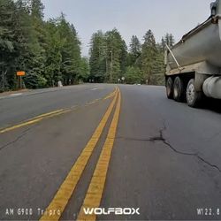 Simma Trucking - Blew a stop sign heading north on Mirabel Rd, then turned east onto River Rd and cut us off on a 45 MPH road.