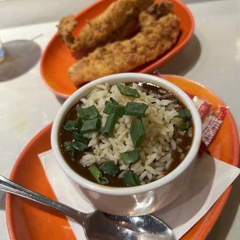 Tricky Fish - Kitchen Sink Gumbo - Cup and fried catfish - Seafood Near Me - Frisco, Texas Tricky Fish - Kitchen Sink Gumbo - Cup and fried catfish - Seafood Near Me - Frisco, Texas