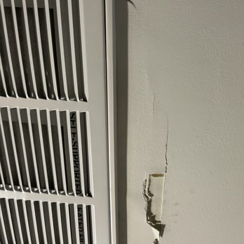 Go Green Squads - Damage to ceiling when air return plate was ripped out - Heating & Air Conditioning/HVAC Near Me - Austin, Texas Go Green Squads - Damage to ceiling when air return plate was ripped out - Heating & Air Conditioning/HVAC Near Me - Austin, Texas