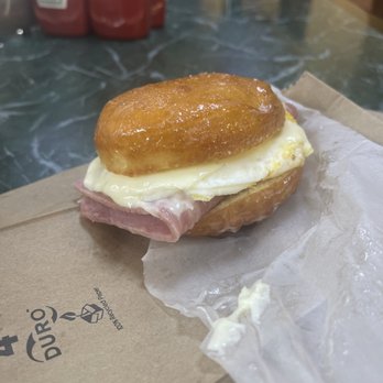 Ruby Donut - Glazed donut ham egg&cheese. - Donuts Near Me - Ayer, Massachusetts