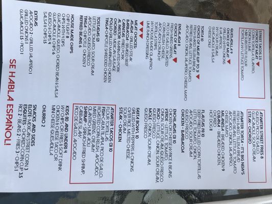 Menu photo 4 Atwater Street Tacos Flat Rock, MI