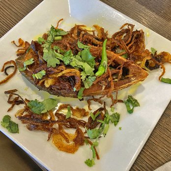 ADDA Bengali Kitchen and Catering - Ilish Fish Fry, topped with fried onions and coriander - Bangladeshi Near Me - Toronto, Ontario ADDA Bengali Kitchen and Catering - Ilish Fish Fry, topped with fried onions and coriander - Bangladeshi Near Me - Toronto, Ontario
