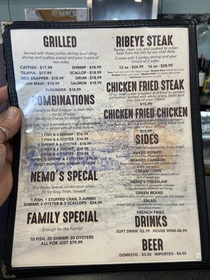 Menu photo 3 Nemo’s Seafood Grill Rockport, TX