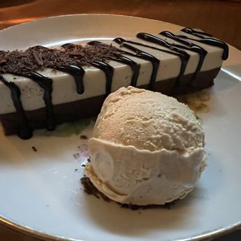Wind Cries Mary - Flourless chocolate cake topped with a layer of cream cheese and a scoop of coffee ice cream. - Wine Bars Near Me - Victoria, British Columbia Wind Cries Mary - Flourless chocolate cake topped with a layer of cream cheese and a scoop of coffee ice cream. - Wine Bars Near Me - Victoria, British Columbia