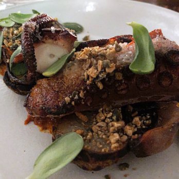 The Snug - Octopus w/ sunchoke, "romesco", finger lime | $18 - Cocktail Bars Near Me - San Francisco, California