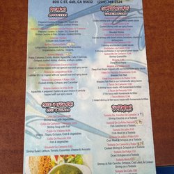 Mariscos Guamuchil - Menu front