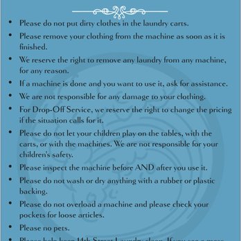 14th Laundry - Store Rules! - Laundromat Near Me - Astoria, New York 14th Laundry - Store Rules! - Laundromat Near Me - Astoria, New York