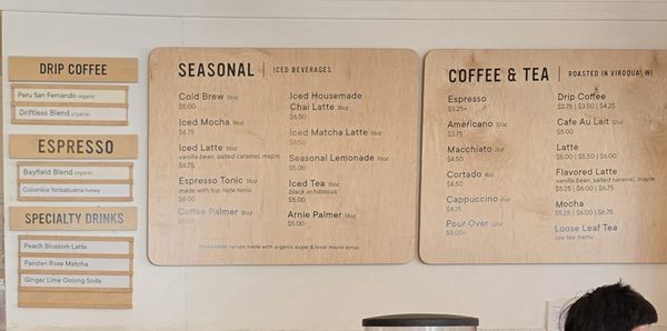 Menu photo 1 Wonderstate Coffee Bayfield, WI