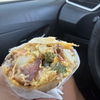 GTO Juice Bar - #2 Bacon and Sausage Buritto with everything - Juice Bars & Smoothies Near Me - Whittier, California