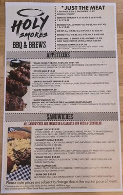 Menu photo 2 Holy Smokes Yuma, AZ Menu photo 2 Holy Smokes Yuma, AZ