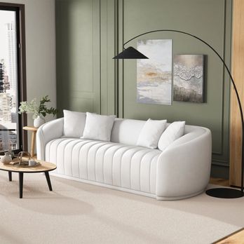 MidInMod - Thrive White Boucle Sofa - Furniture Stores Near Me - Katy, Texas MidInMod - Thrive White Boucle Sofa - Furniture Stores Near Me - Katy, Texas