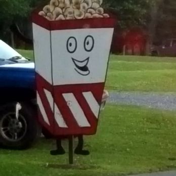Becky's Drive In - Retro popcorn guy - Drive-In Theater Near Me - Walnutport, Pennsylvania