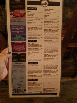 Menu photo 1 Hippos Marina Lounge Puerto Aventuras, ROO Menu photo 1 Hippos Marina Lounge Puerto Aventuras, ROO