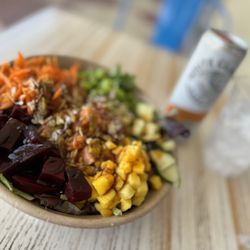 Poke Mahi Naples - Create Your Own Poke Bowl (medium) and a White Claw. Can't get much better than that!