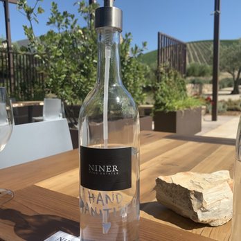 Niner Wine Estates - Hand sanitizer provided - Wine Tasting Room Near Me - Paso Robles, California