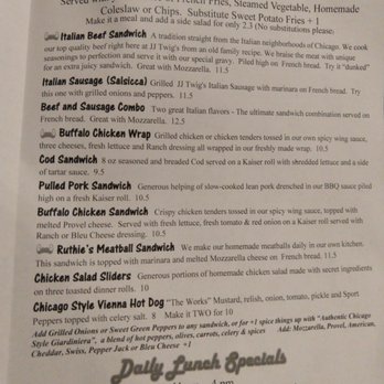 JJ Twig's - a hand holding a menu - Pizza Near Me - O Fallon, Missouri