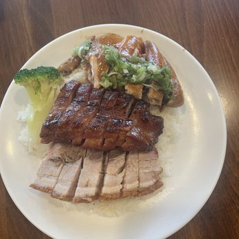 HK B.B.Q. Master - 3 meats plate. Roasted pork, bbq pork and soy chicken. - Barbeque Near Me - Richmond, British Columbia HK B.B.Q. Master - 3 meats plate. Roasted pork, bbq pork and soy chicken. - Barbeque Near Me - Richmond, British Columbia