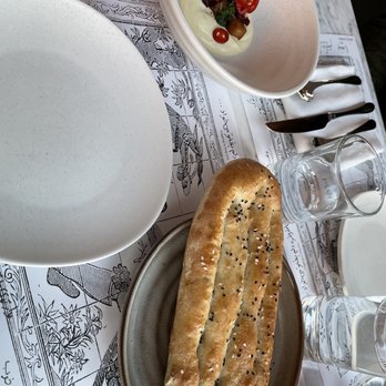 Eyval - Potato Borani and Barbara bread - Persian/Iranian Near Me - Brooklyn, New York