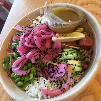 Honest Mary's - Poke bowl- hubs fav. He gets it every time. And he's one picky Hawaiian - New American Near Me - Austin, Texas
