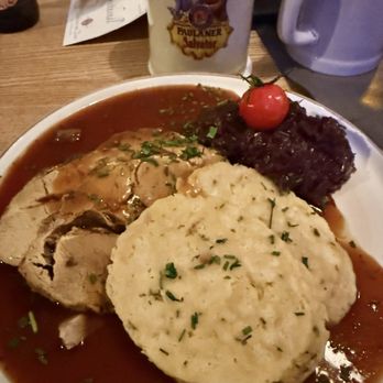 Wirtshaus am Dom - Pork roast in dark beer sauce with dumplings - German Near Me - Speyer, RP