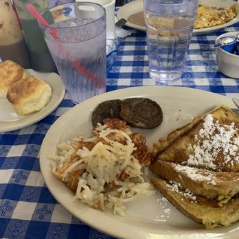 Rio Ranch Cafe - French toast, sausage, hashbrowns, biscuits. - Mexican Near Me - Kerrville, Texas Rio Ranch Cafe - French toast, sausage, hashbrowns, biscuits. - Mexican Near Me - Kerrville, Texas