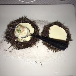 Amouse bouche of sea urchin - sooo amazing! Amouse bouche of sea urchin - sooo amazing!