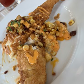 82 Queen - Fried flounder and grits- WOW fav meal so amazing - Southern Near Me - Charleston, South Carolina