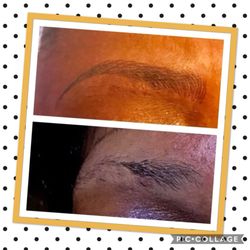 Brows & Lashes - Microblading on over plugged eyebrows