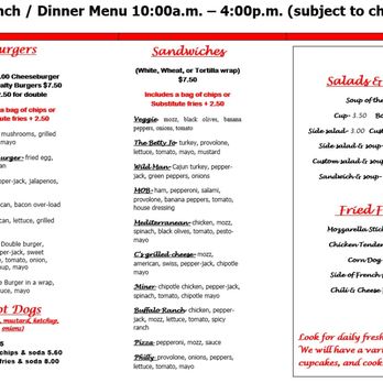 Cherry's Cafe & Catering - Menu 2 - Sandwiches Near Me - South Charleston, West Virginia Cherry's Cafe & Catering - Menu 2 - Sandwiches Near Me - South Charleston, West Virginia