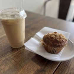 Jacksonville Coffee Company - Terrific blueberry muffin, along with a cold lavender latte!