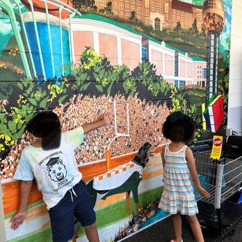 Walmart Supercenter - Fun mural near cart area - Grocery Near Me - Oak Ridge, Tennessee