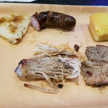 Lockhart's BBQ - My presentation,  nor thiers. After splitting combo. - Barbeque Near Me - Royal Oak, Michigan