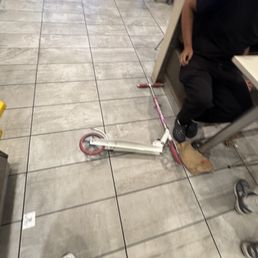 An Idiot with his bike in the way!