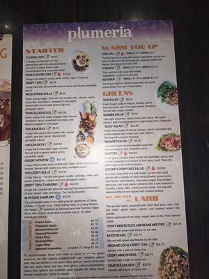 Menu photo 3 Plumeria San Diego, CA