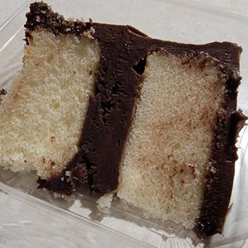 Cake Crazy Bakery - Vanilla Cake w/Chocolate Frosting slice - Bakeries Near Me - Buffalo, New York