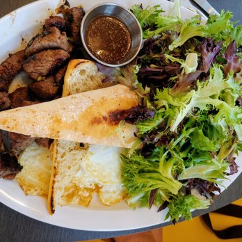 Toast - Steak and eggs w. Salad - American Near Me - Sugar Land, Texas Toast - Steak and eggs w. Salad - American Near Me - Sugar Land, Texas