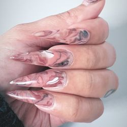 Stiletto XL Gel X - Marble Design